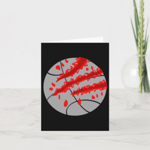 Basketball mit rotem Klauen Karte