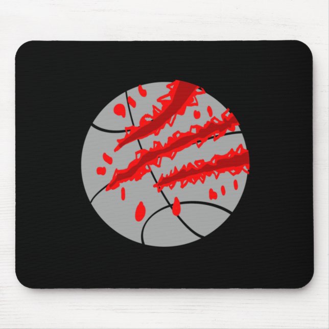 Basketball mit rotem Klauen Mousepad (Vorne)