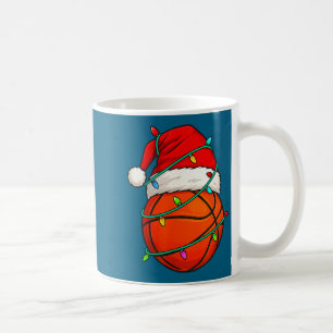 Basketball mit Santa-Hut Lustiges Weihnachten Xmas Kaffeetasse