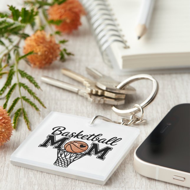 Basketball Mom Keychain Schlüsselanhänger (Vorderseite rechts)