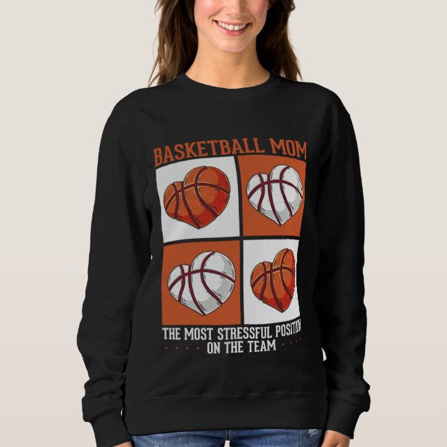 Basketball Mom Mothers Day Motherhood Best Mom Eve Sweatshirt (Vorderseite)