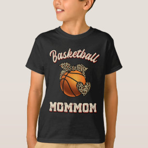 Basketball Mommom Bandana Leopard Herz Fans Mothe T-Shirt