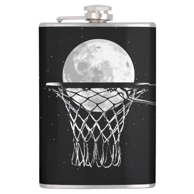 Basketball Moon Flachmann (Vorderseite)