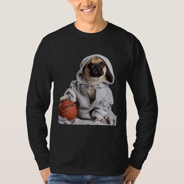 Basketball Mops Graubart Classic T - Shirt 425 (Vorderseite)