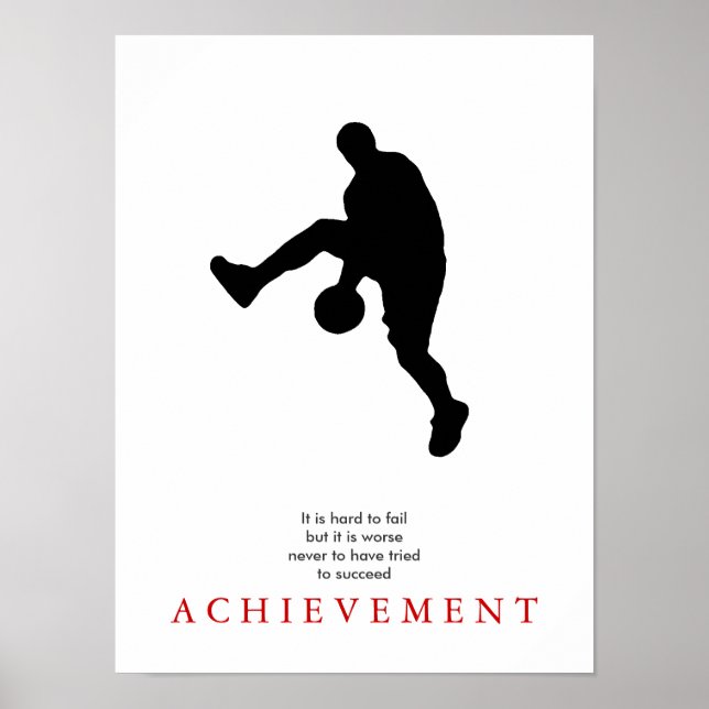 Basketball Motivierend Basketball-Spieler Poster (Vorne)