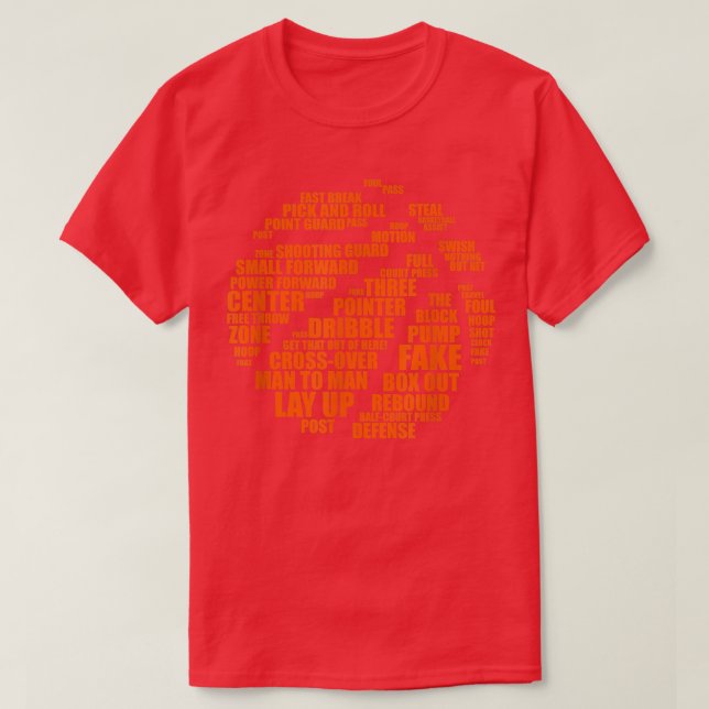 Basketball - Motivierend Word-Cloud  T-Shirt (Design vorne)