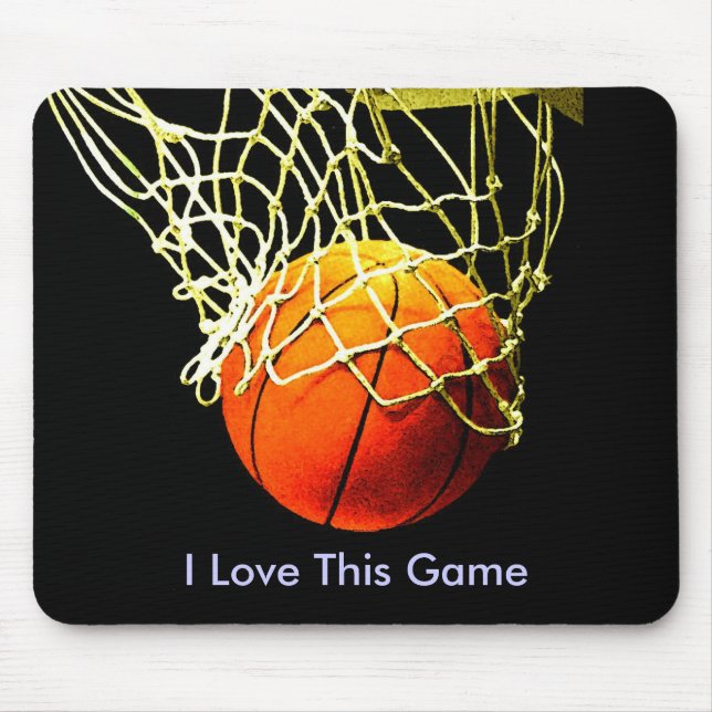 Basketball Mouse Pad - Ich Liebe Dieses Spiel Mousepad (Vorne)