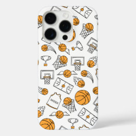 Basketball Muster individuelle Name Gehäuse iPhone 16 Pro Hülle