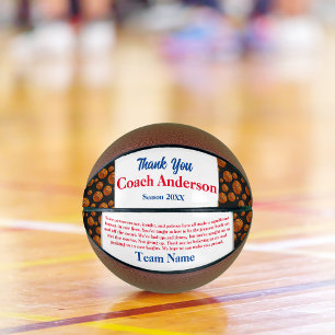 Basketball-Muster Inspirierendes Danke Trainer Basketball