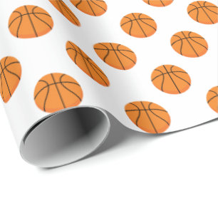 Basketball-Muster irgendeine Hintergrund-Farbe Geschenkpapier