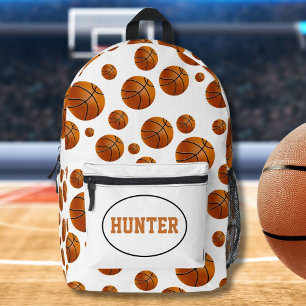 Basketball-Muster mit Namen Bedruckter Rucksack