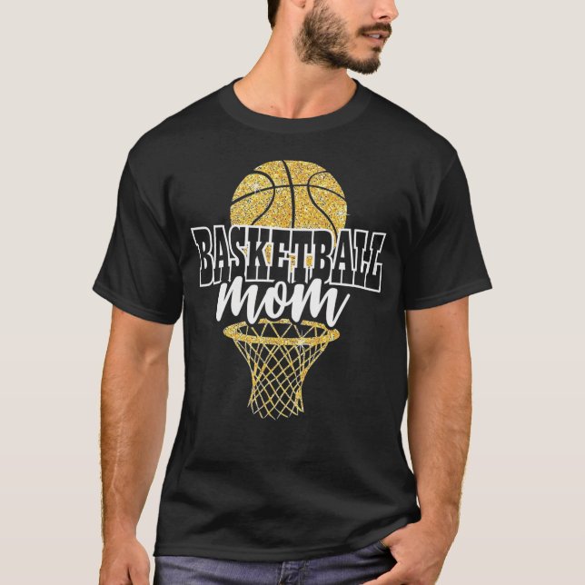 Basketball-Mutter Basketball-Korb T-Shirt (Vorderseite)