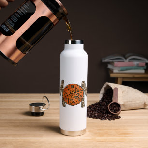 Basketball-Mutter Leoparden-Druck Trinkflasche