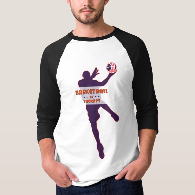Basketball My Therapy T-Shirt, Basketball Fan T-Sh T-Shirt (Vorderseite)