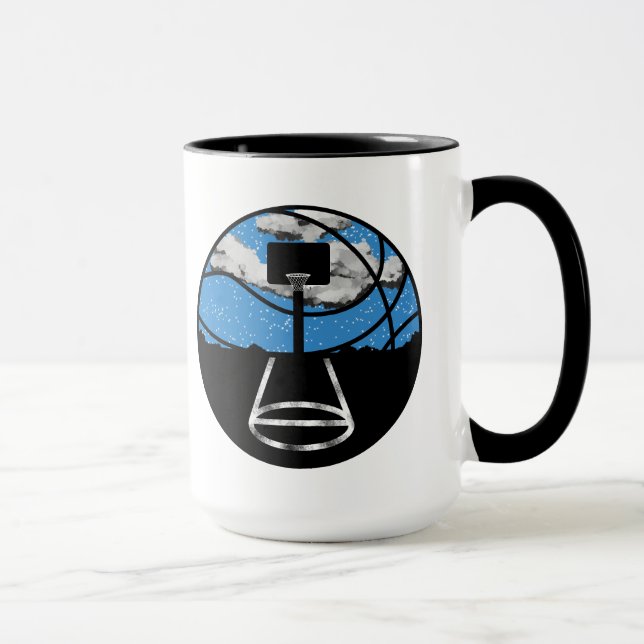 Basketball Nacht Himmel Tasse (Rechts)