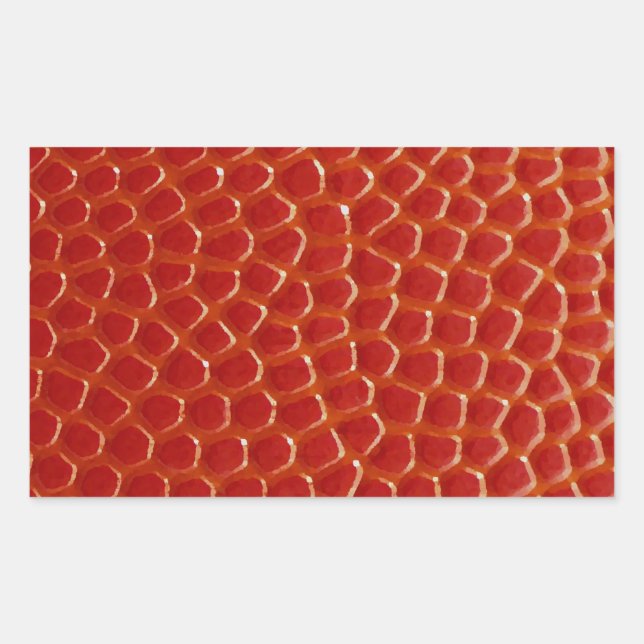 Basketball Nah-up Textur Rechteckiger Aufkleber (Vorderseite)