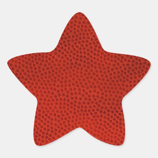 Basketball Nah-up Texturhaut Stern-Aufkleber (Vorderseite)