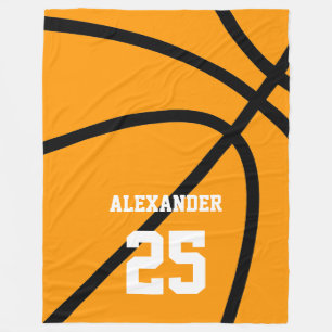 Basketball Name & Nummer Fleecedecke