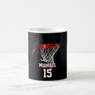 Basketball Name und Nummer hinzufügen Kaffeetasse
