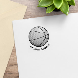Basketball Namensanpassung 1x1 Gummistempel