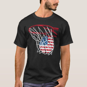 Basketball Net 4. Juli Retro Sports Player Ath T-Shirt