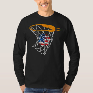 Basketball Net 4th Of July Retro Sports Player Ath T-Shirt