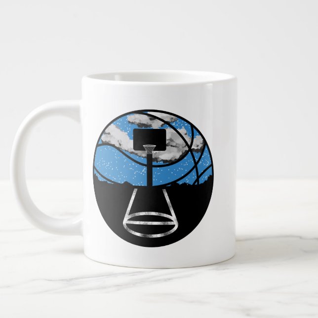 Basketball Night Sky Mug Jumbo-Tasse (Links)