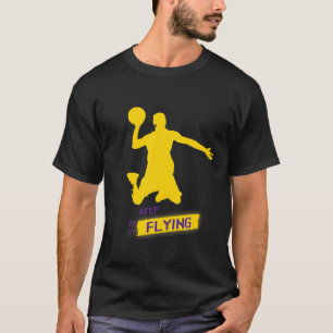 Basketball Novelty Slam Dunk Jump Player Behielt F T-Shirt