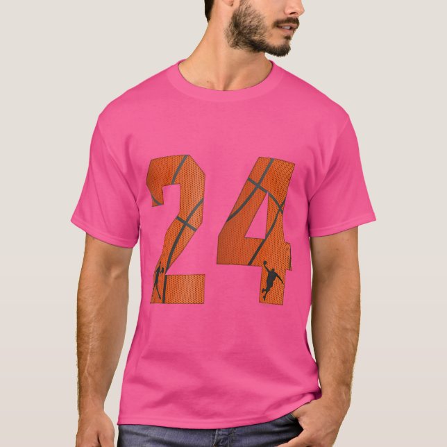 Basketball Number 24 Twenty Four Basket Ball T-Shirt (Vorderseite)