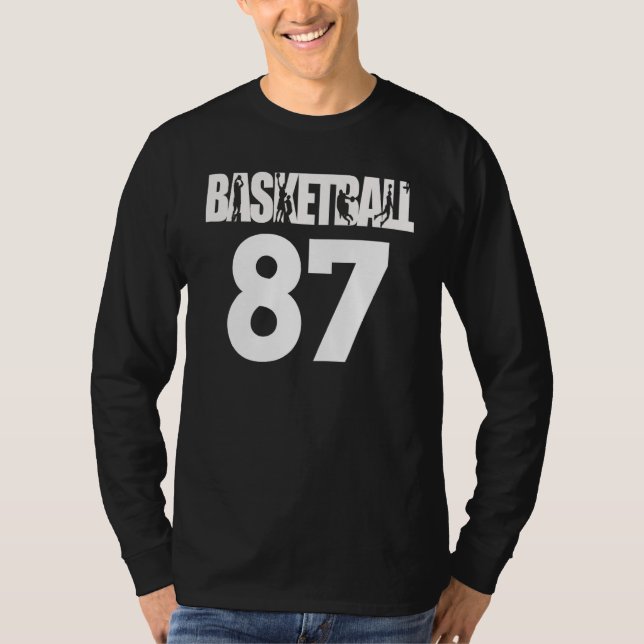 Basketball Number 87 My Favorite Basketball Player T-Shirt (Vorderseite)