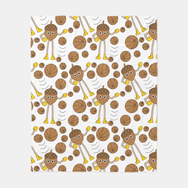 Basketball Nut Pattern Fleece Blanket (Vorderseite)