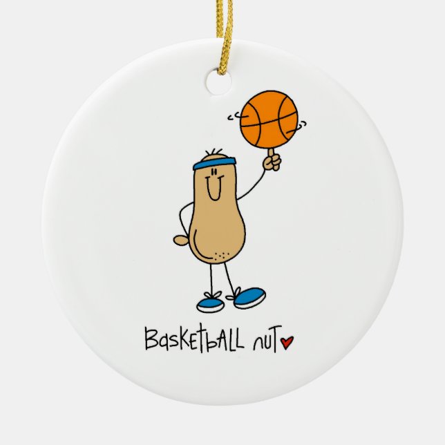 Basketball Nut T - Shirt und Geschenke Keramik Ornament (Vorne)