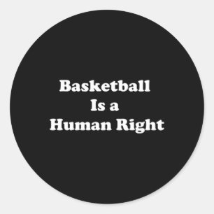 Basketball oben auf dem Chiffon der Menschenrechte Runder Aufkleber