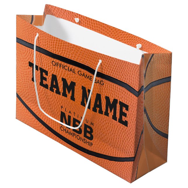 BASKETBALL-OFFIZIELLE SPIEL-GESCHENK-TASCHE GROßE GESCHENKTÜTE (Vorderseite Schrägansicht)