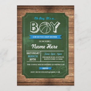 Basketball Oh Boy Baby Showsport Einladung