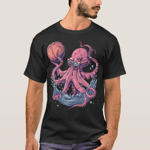 Basketball Oktopus Basketball Korb Basketball Lieb T-Shirt