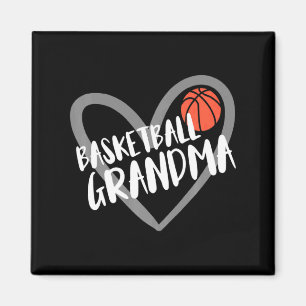 Basketball-Oma Herz Magnet