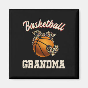 Basketball Oma Leopard Basketball Spieler Magnet