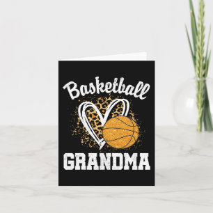 Basketball Oma Leopard Herz Karte