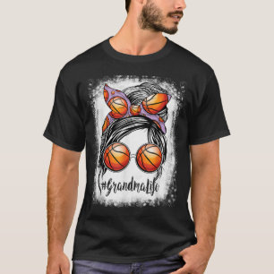 Basketball Oma Life Messy Bun Game Da T-Shirt