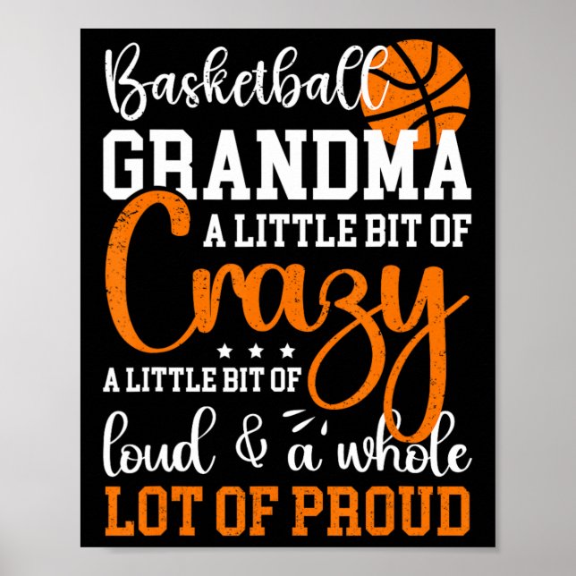 Basketball Oma Proud Großmutter von Basketba Poster (Vorne)