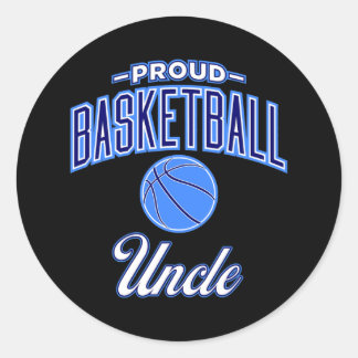 Basketball Onkel Runder Aufkleber