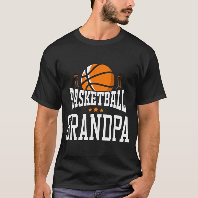Basketball Opa Team Sportfan T-Shirt (Vorderseite)