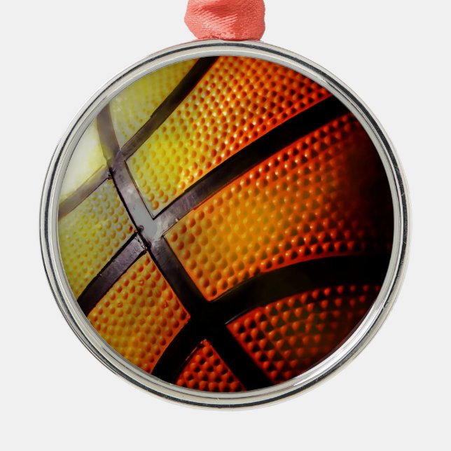 Basketball Ornament Aus Metall (Vorne)