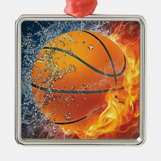Basketball Ornament Aus Metall (Vorne)