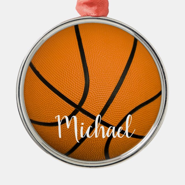 Basketball Ornament Aus Metall (Vorne)