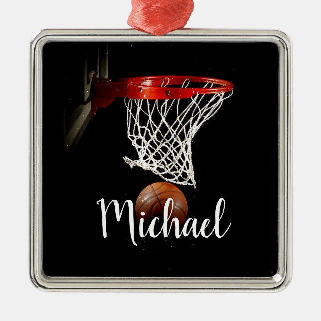 Basketball Ornament Aus Metall (Vorne)