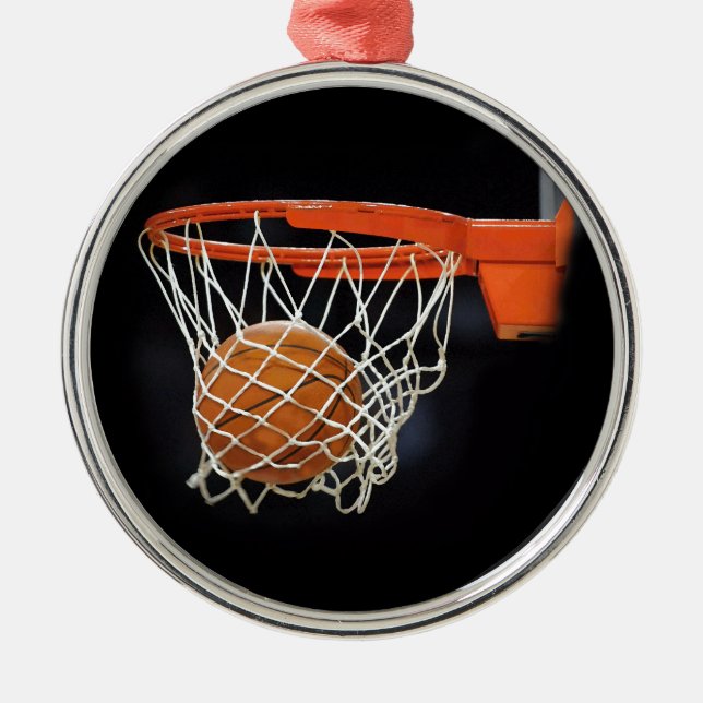 Basketball Ornament Aus Metall (Vorne)
