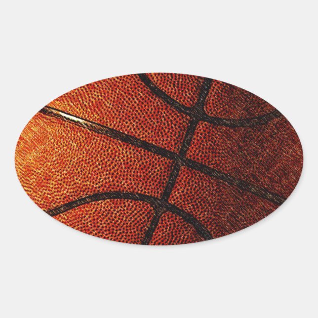 Basketball Ovaler Aufkleber (Vorderseite)