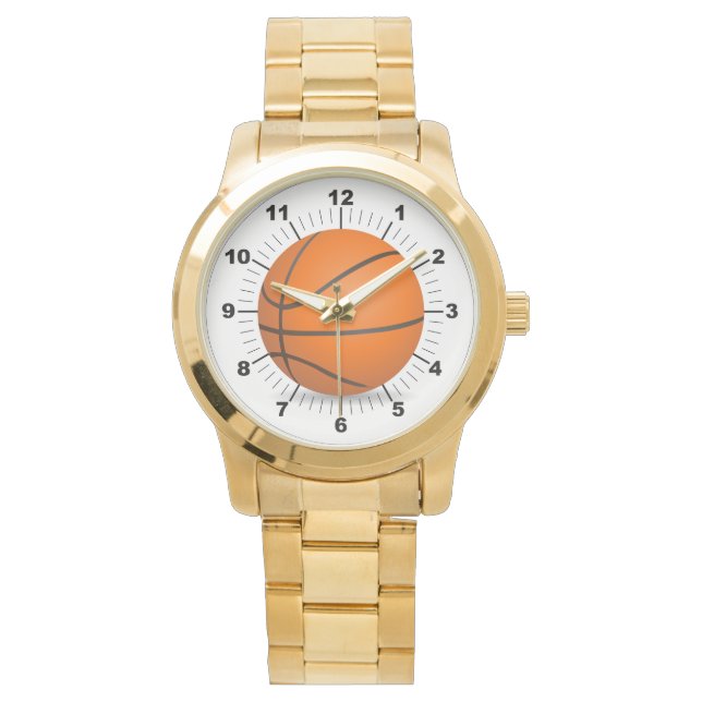 Basketball-Oversized Gold Bracelet Watch für Fraue Armbanduhr (Vorderseite)